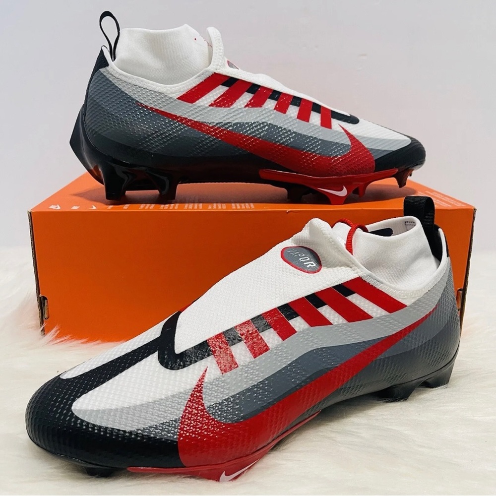 Nike Vapor Edge 360 Pro TB Black Red Football Cleats DV0778-001 M…